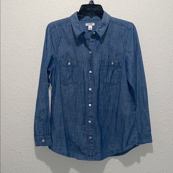 Old Navy Classic Indigo Button-Up Shirt - Picture 1 of 4